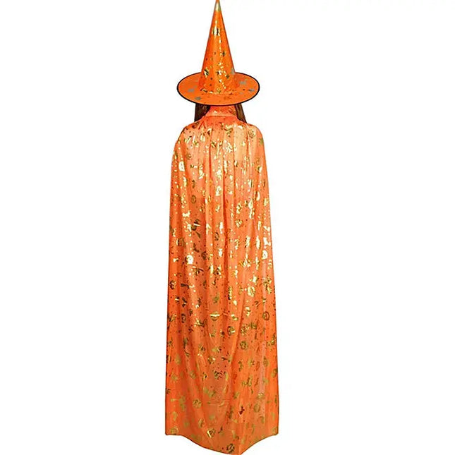 Fancydresswale Halloween Cloak Cape Unisex Adult Role Play Dress up Costume- Orange Fancydresswale