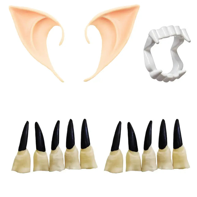 Fancydresswale Halloween Party Props for Horror Ghost Halloween Party (Nails, Ears and Teeth) fancydresswale.com