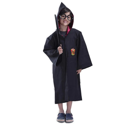 Fancydresswale Harry Potter Gryffindor Robe with Portable Wand and Glasses Fancydresswale