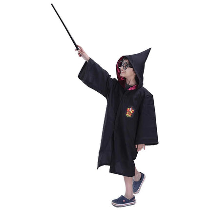 Fancydresswale Harry Potter Gryffindor Robe with Portable Wand and Glasses Fancydresswale