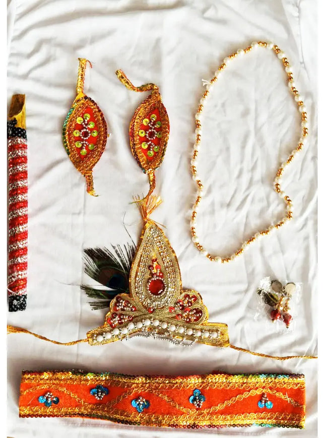 Fancydresswale Krishna Accessory Set of Kids- Free Size 1-12 Years- Premium Fancydresswale.com