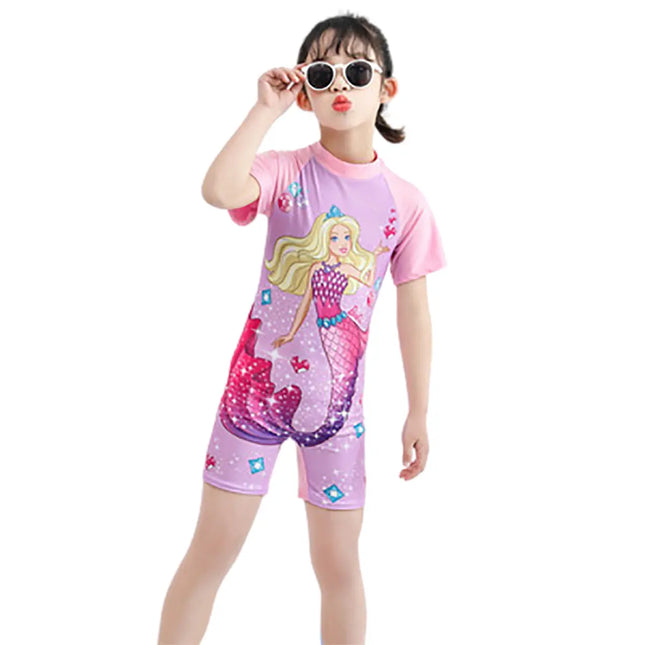 Fancydresswale Mermaid half sleeve Swimsuit for Girls fancydresswale.com