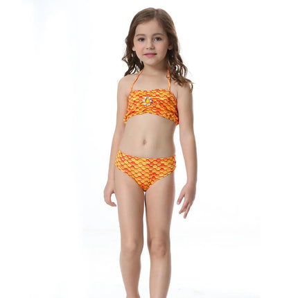 Fancydresswale Mermaid swimming costume bikini for Girls- Orange Fancydresswale.com