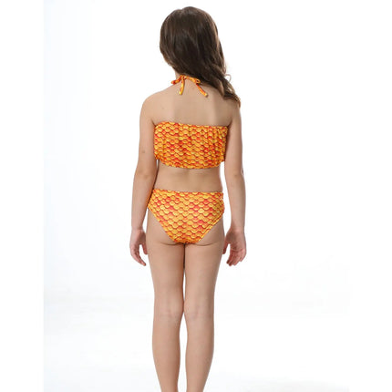 Fancydresswale Mermaid swimming costume bikini for Girls- Orange Fancydresswale.com
