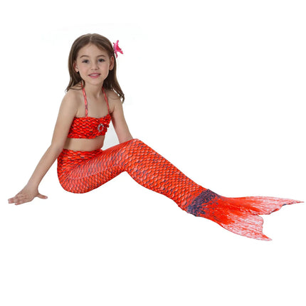 Fancydresswale Mermaid swimming costume bikini for Girls- Red Fancydresswale.com