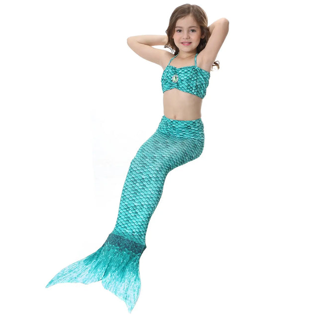 Fancydresswale Mermaid swimming costume for Girls- Green Fancydresswale.com