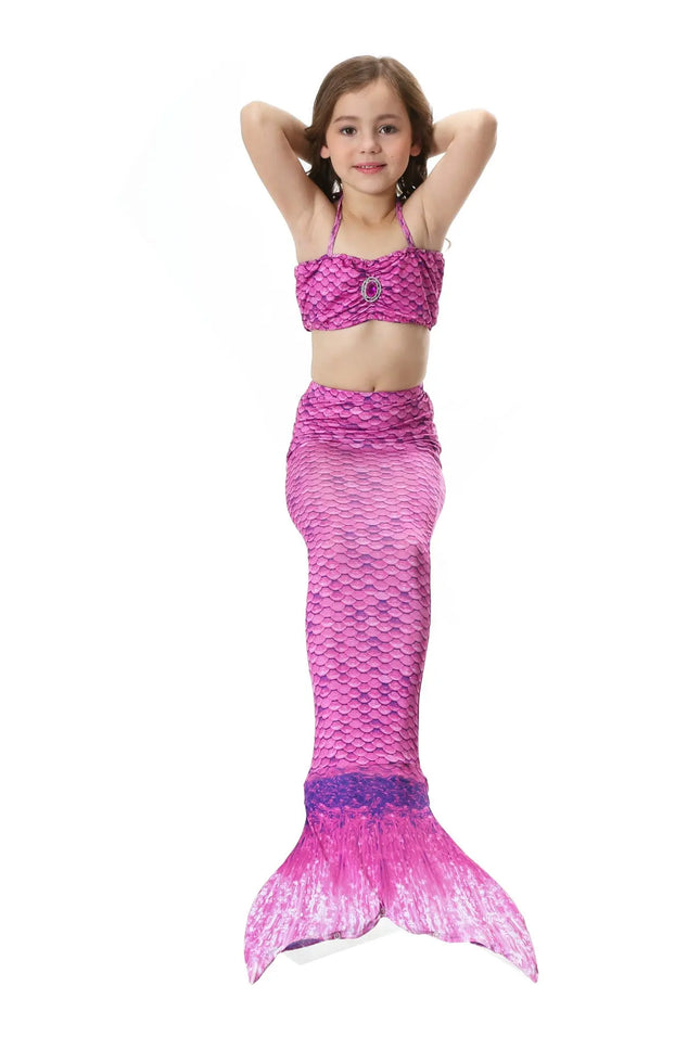 Fancydresswale Mermaid swimsuit costume for Girls- Purple Fancydresswale.com