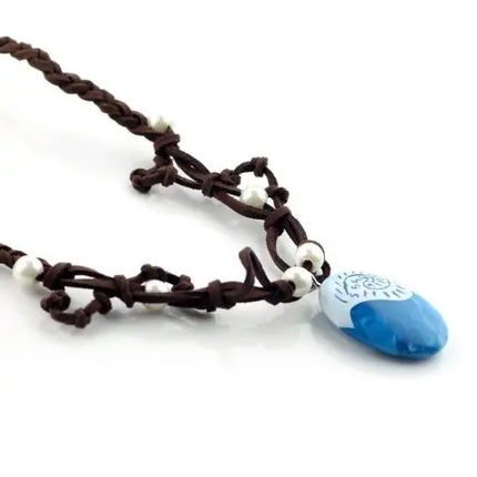 Fancydresswale Moana Magical Seashell Blue Pendant, Faux Leather and Resin Necklace.Birthday Cosplay Party Supplies Fancydresswale
