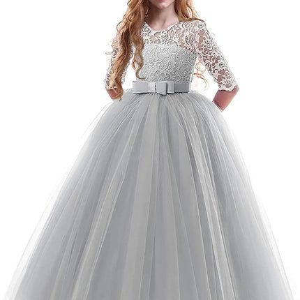 Fancydresswale Princess Floor Length party gown for Girls- Grey Fancydresswale.com