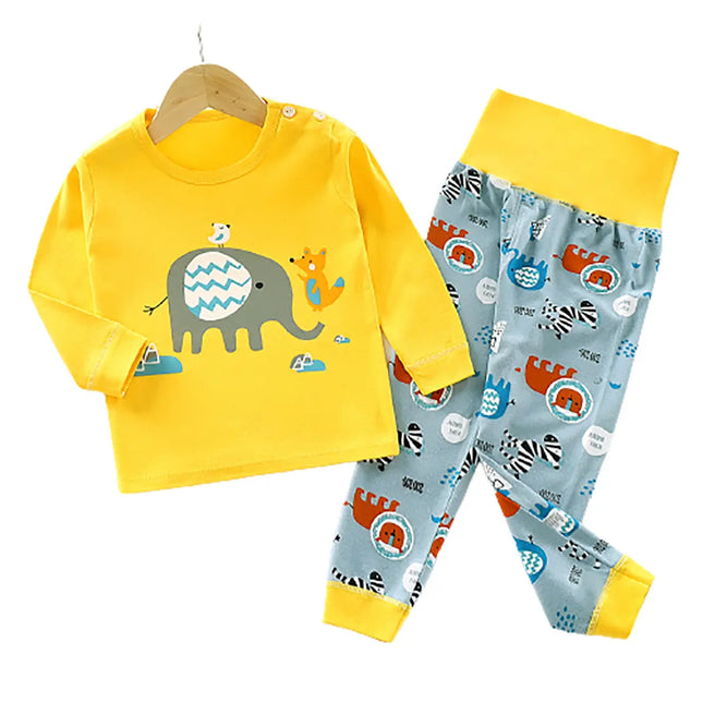 Fancydresswale Toddler Elephant Sweatshirts Baby Boys Clothes Set Long Sleeve Tops Pants Little Kids All season Outfits Set, Yellow fancydresswale.com