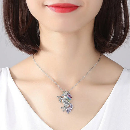 Fancydresswale Unicorn Pendant Necklace Jewelry for Women Girls Lover Gifts Daughter Loved Necklace Chain Fancydresswale.com