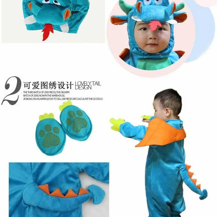 Fancydresswale baby Photography Props Dinosaur Animal Costume Jumpsuit Halloween Cosplay Costume(6 Months -24 Months)) Fancydresswale