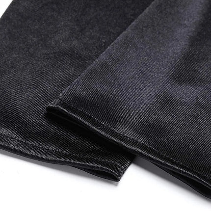 Fancydresswale hand Gloves for women for parties, long colourful satin hand cover 38 cm; Black fancydresswale.com