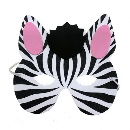 Fancydresswale kids party mask EVA Animal theme Birthday Foam Mask set of 12 jungle theme party prop fancydresswale.com