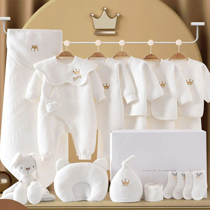 Fancydresswale new born baby gift- White set of 20 dresses & baby accessories fancydresswale.com