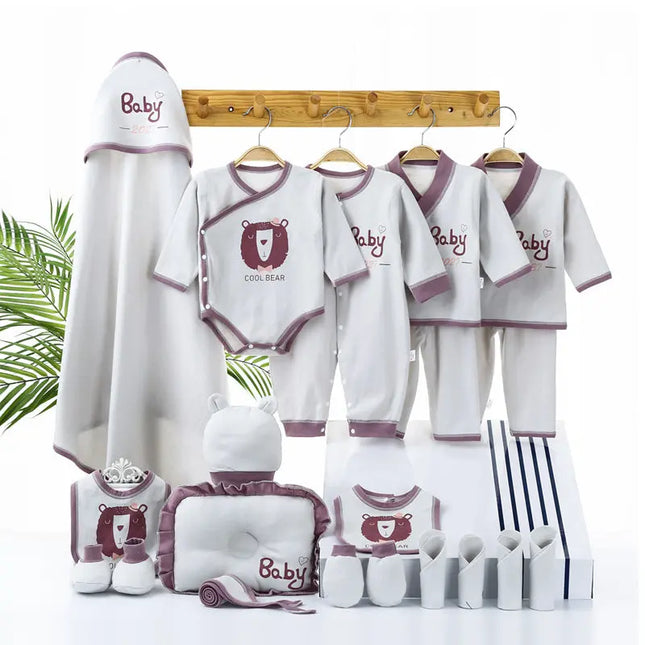 Fancydresswale newborn baby gift pack 20 pcs luxury set-Best Gift For Newborn Baby Boy - Purple fancydresswale.com