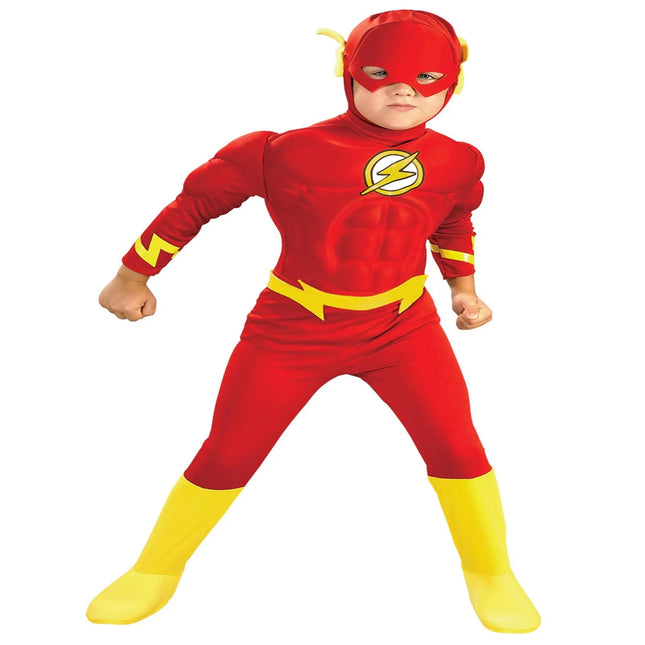 Flash Superhero Muscle costume for kids Fancydresswale