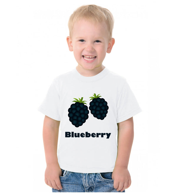 Fruit Theme T-Shirt for Kids Fancy Dress Costume Blueberry Fancydresswale