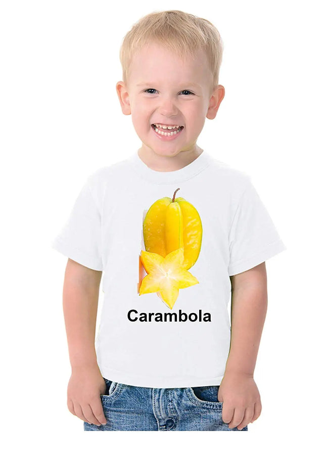 Fruit Theme T-Shirt for Kids Fancy Dress Costume Carambola Fancydresswale