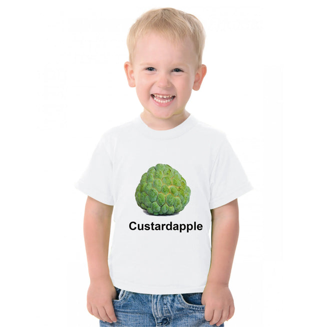 Fruit Theme T-Shirt for Kids Fancy Dress Costume CustardApple Fancydresswale