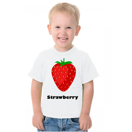 Fruit Theme T-Shirt for Kids Fancy Dress Costume Strawberry Fancydresswale