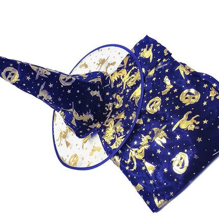 Halloween Cloak Cape Unisex Children Role Play Dress up Costume (Cape & Hat only)-Red Fancydresswale