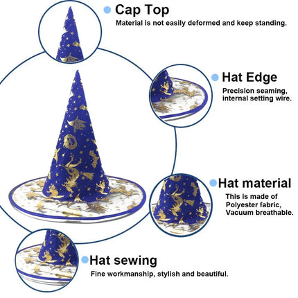 Halloween Cloak Cape Unisex Children Role Play Dress up Costume (Cape & Hat only)-Red Fancydresswale