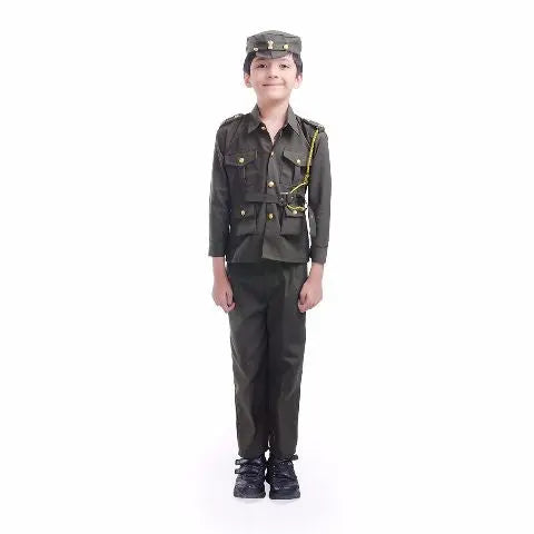 Indian soldier costume for kids role play Fancydresswale
