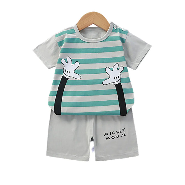 Infant Baby boy short sleeve half pant and Shirt dress set, Micky Fancydresswale.com