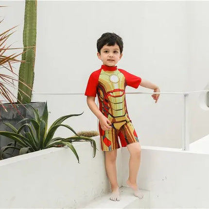 Ironman Swimming Dress for Kids with Cap Fancydresswale