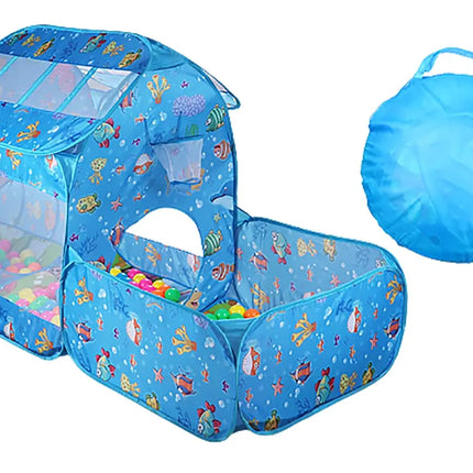 Kids Play Tent with Play Tunnel, Ball Pit, Basketball Hoop for Boys & Girls,Playhouse Toy for Baby Indoor/Outdoor, for 2 Year Plus Old Child ( Balls not Included) (without Tunnel) fancydresswale.com