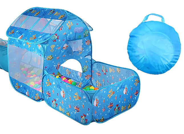 Kids Play Tent with Play Tunnel, Ball Pit, Basketball Hoop for Boys & Girls,Playhouse Toy for Baby Indoor/Outdoor, for 2 Year Plus Old Child ( Balls not Included) (without Tunnel) fancydresswale.com