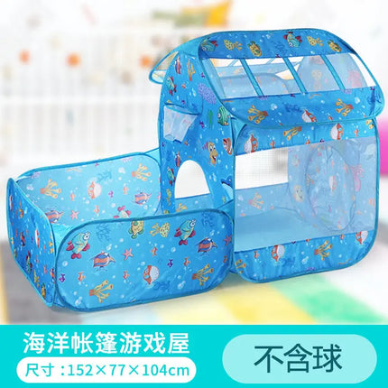 Kids Play Tent with Play Tunnel, Ball Pit, Basketball Hoop for Boys & Girls,Playhouse Toy for Baby Indoor/Outdoor, for 2 Year Plus Old Child ( Balls not Included) (without Tunnel) fancydresswale.com