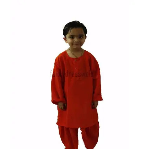 Orange Dhoti Kurta Fancydresswale