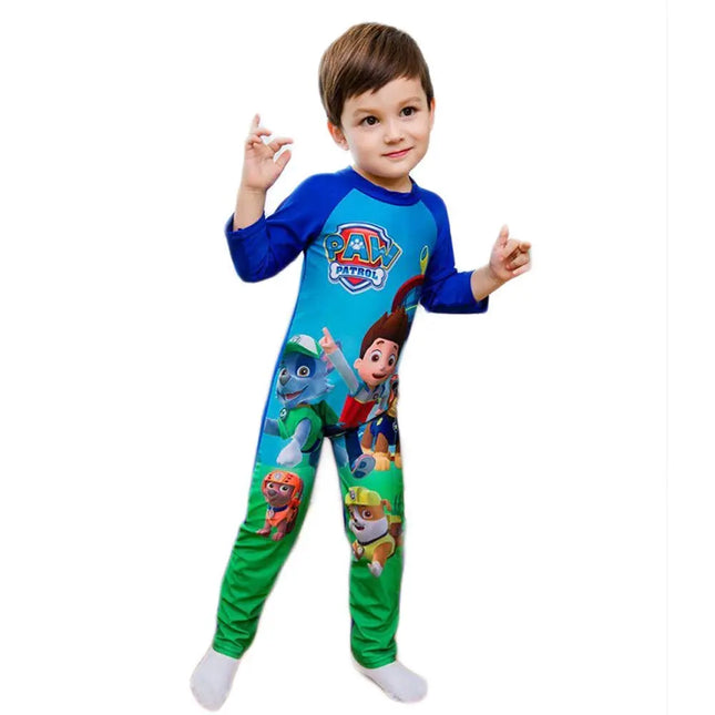 Paw Patrol Full Sleeve Superhero Swimming Costumes for Boys & Girls Fancydresswale