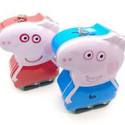 Peppa Pig Metal Body Piggy Bank Saving Money Box for Kids with Lock and Key Random Colour Fancydresswale