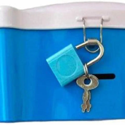 Peppa Pig Metal Body Piggy Bank Saving Money Box for Kids with Lock and Key Random Colour Fancydresswale