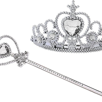 Princess Elsa Cinderella Rapunzel Plastic Dress up Accessories Set for Girls White Fancydresswale