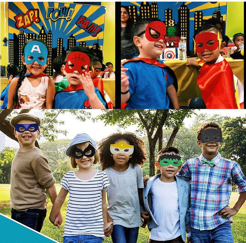 Fancydresswale Party Favour Super hero mask for Kids - Set of 12