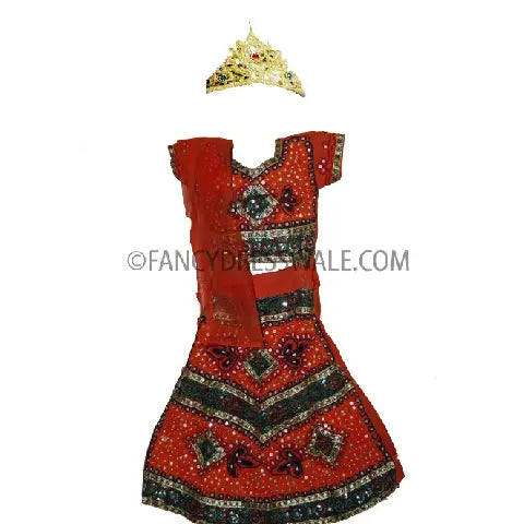 Radha In orange Fancydresswale