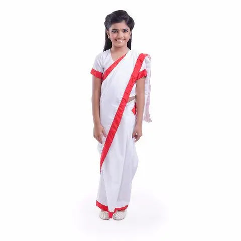 School Principal Saree Dress Costume For Girls Fancydresswale