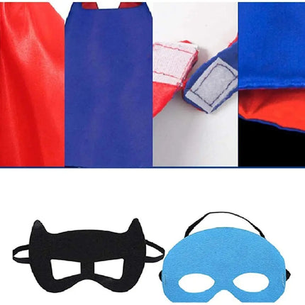 Superhero Capes for Birthday Return Gift with Matching Slap Bracelet and Eyemask- Girls set of 4 fancydresswale.com