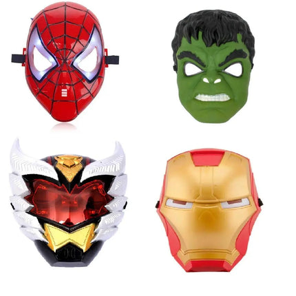 Superhero The Avengers Costume LED Light Eye Mask, Multi- Mix Set of 4 (Assorted) Fancydresswale