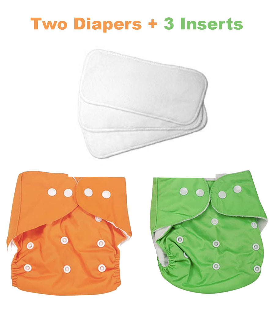 Reusable Cloth Diaper One Size Adjustable Washable for Baby Girls and –