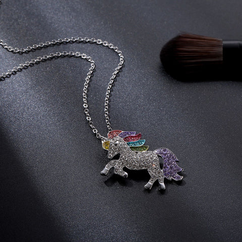 Fancydresswale Unicorn Pendant Necklace Jewelry for Women Girls Lover Gifts Daughter Loved Necklace 18+2.4 inch Chain