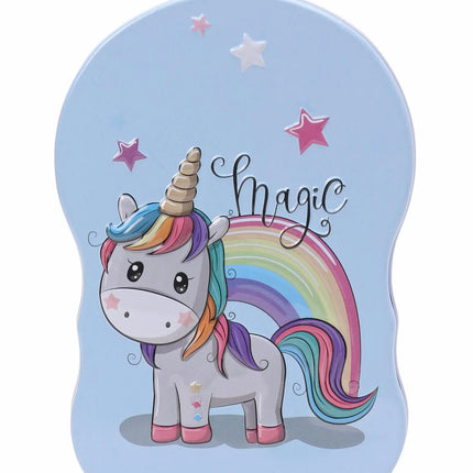 Unicorn Metal Body Piggy Bank Saving Money Box for Kids with Lock and Key Fancydresswale