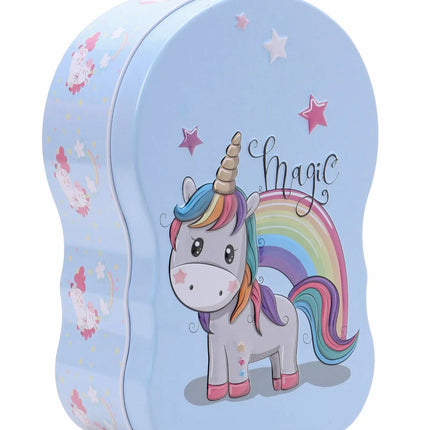 Unicorn Metal Body Piggy Bank Saving Money Box for Kids with Lock and Key Fancydresswale