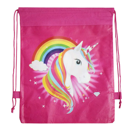 Unicorn Theme Dori Haversack Goodies Bag (Pink) - Pack of 12 Pieces Fancydresswale