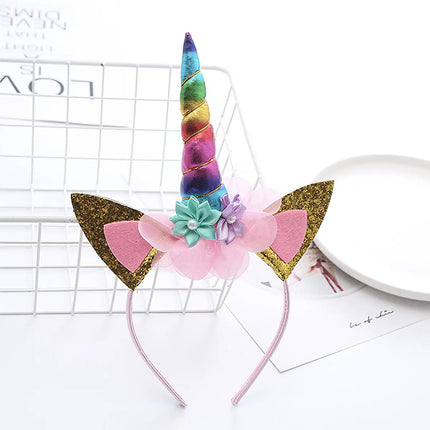 Unicorn hair band for Girls birthday Gift party prop Girls-6 colors fancydresswale.com