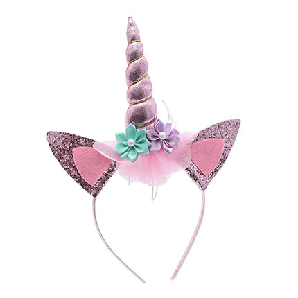 Unicorn hair band for Girls birthday Gift party prop Girls-6 colors fancydresswale.com